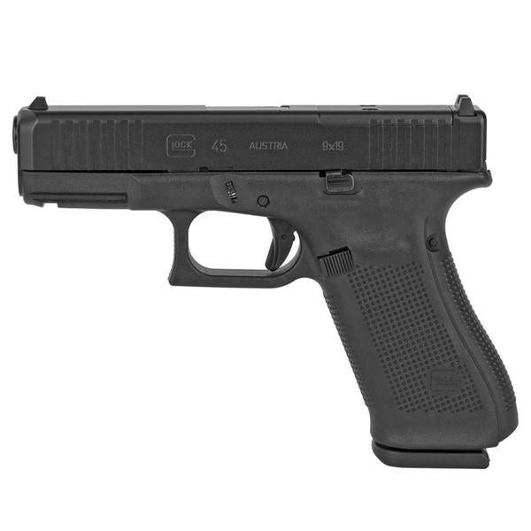 Glock 45 Gen 5 MOS 9mm Luger, 4.02" Barrel, 10+1, Black nDLC 