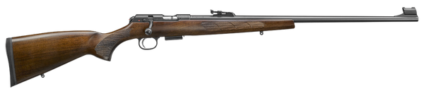 CZ-USA 02303 CZ 457 Lux Full Size 17 HMR 5+1 24" Black Nitride Black Nitride Steel Receiver Turkish Walnut Fixed European-Style Stock Right Hand