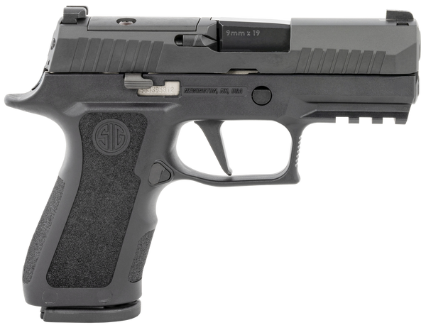 Sig Sauer 320XC9BXR3PR210 P320 XCompact 9mm Luger 10+1 3.60" Carbon Steel Barrel, Black Nitron Optic Ready/Serrated SS Slide, Black Stainless Steel Frame w/Picatinny Rail, Black XCompact Polymer Grips