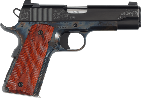 Dan Wesson 01779 Heirloom 2024 45 ACP 8+1 4.25" Stainless Steel Barrel, Blued Serrated Carbon Steel Slide, Black Steel Frame w/Beavertail, Cocobolo Grip