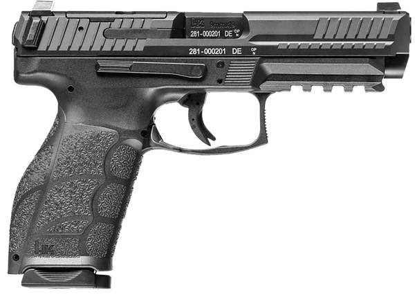 HK 81001065 VP9A1  Full Size 9mm Luger 15+1 4.53" Barrel, Black Steel Optic Ready/Serrated Slide, Black Polymer Frame w/Picatinny Rail, Interchangeable Backstrap Grip, Ambidextrous