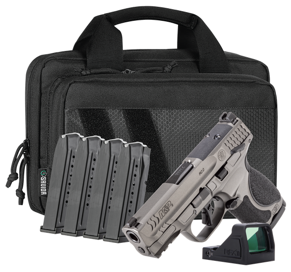Smith & Wesson M&P9 M2.0 Metal Compact 9mm Luger, 3.6" Barrel, 15+1, Tungsten Gray Cerakote / Black Armornite