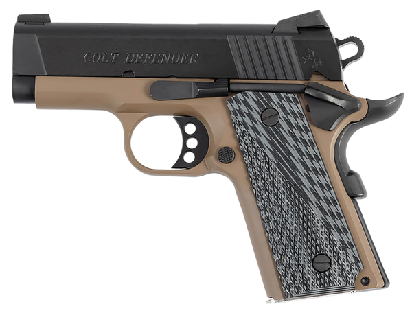 Colt Mfg Defender .45 ACP, 3" Barrel, 7+1, Flat Dark Earth Cerakote / Black