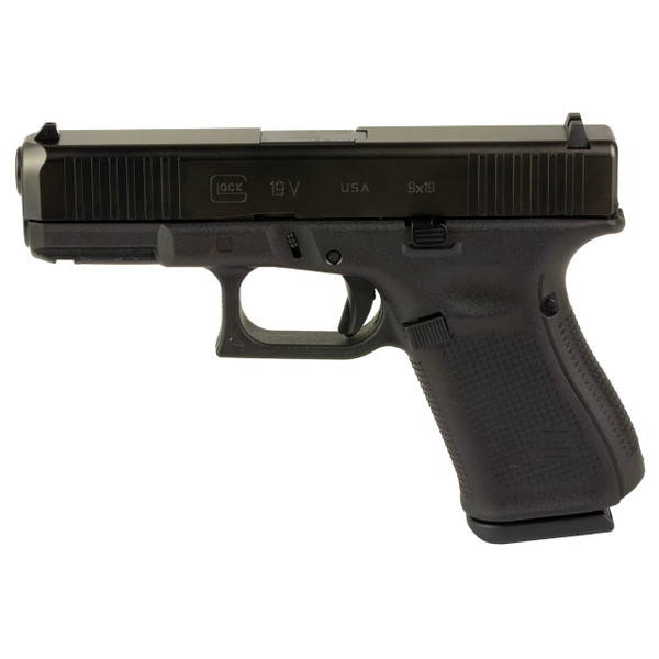 Glock 19 V 9mm Luger, 4.02" Barrel, 15+1, Black nDLC 