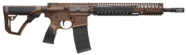 Daniel Defense 0208815126011 DDM4 M4A1 5.56x45mm NATO 30+1 14.50" Barrel w/Flash Suppressor, Mil-Spec Brown Cerakote, 6 Position Stock w/SoftTouch Overmolding