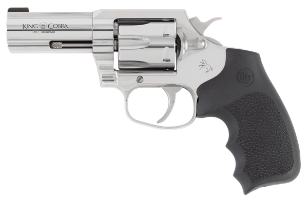 Colt Mfg King Cobra .357 Magnum / .38 Special, 3" Barrel, 6, Brushed Stainless