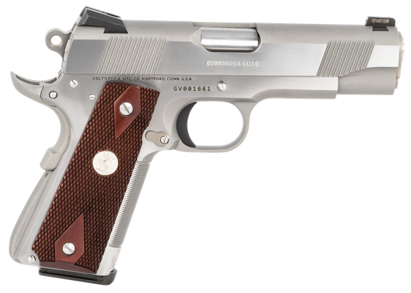 Colt Mfg Combat Elite Commander 1911 .45 ACP, 4.25" Barrel, 8+1, Brushed Stainless