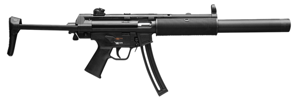 HK 81000469 MP5  Full Size 22 LR 10+1 16.10" Black Steel Barrel. Black Retractable Black Polymer Stock & Grips
