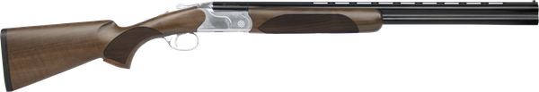 CZ-USA 06469 Redhead Premier Reduced Length 20 Gauge Compact 3" 2rd 24" Gloss Black Chrome Barrel, Silver Satin Chrome Metal Finish, Turkish Walnut Stock Includes 5 Chokes