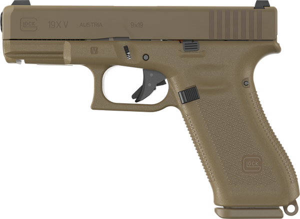 Glock G19X 9mm Luger, 4.02" Barrel, 17+1, Coyote Brown