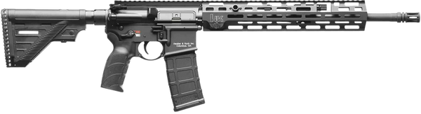HK 81000828 MR556 A4 5.56x45mm 10+1 16.50" Black Threaded Barrel, Black Picatinny Rail, M-LOK Handguard, 6 Position Black Synthetic Stock, Ambidextrous