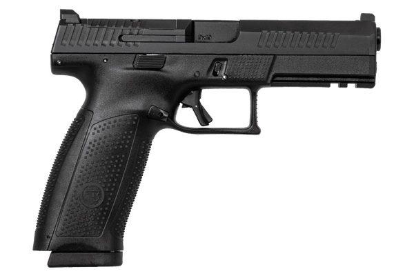 CZ-USA 01550 P-10 F  9mm Luger 10+1 5.10" Black Steel Barrel, Black Nitride Optic Ready/Serrated Steel Slide, Black Polymer Frame w/Picatinny Rail, Interchangeable Backstraps Grip, Ambidextrous