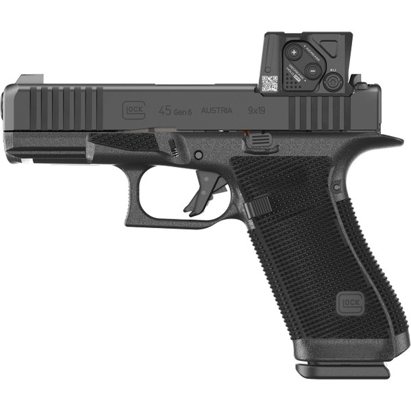 Glock 45 Gen 6 9mm Luger, 4.02" Barrel, 10+1, Black nDLC 