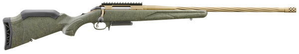 Ruger 46933 American II Predator Full Size 243 Win 3+1 22" Burnt Bronze Cerakote Spiral Fluted Threaded Barrel & Alloy Steel Receiver w/Picatinny Rail, Green Splatter Adj LOP Synthetic Stock