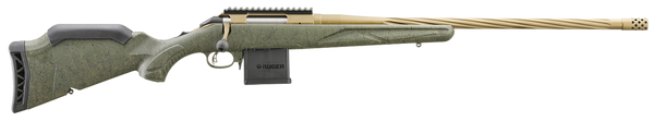 Ruger 46938 American II Predator Full Size 204 Ruger 10+1 22" Burnt Bronze Cerakote Spiral Fluted Threaded Barrel & Alloy Steel Receiver w/Picatinny Rail, Green Splatter Adj LOP Synthetic Stock