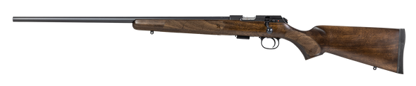 CZ-USA 02391 CZ 457 American Full Size 22 WMR 5+1 24" Black Nitride Black Nitride Steel Receiver Turkish Walnut Fixed American Style Stock Left Hand