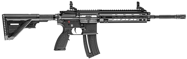 HK 81000401 HK 416  22 LR 20+1 16.10" Black Steel Threaded Barrel Aluminum w/M-LOK & Picatinny Rail Black Aluminum Receiver Black Retractable Stock Right Hand
