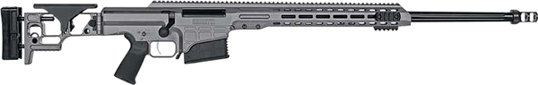 Barrett 18486 MRAD  300 Norma Mag 26" 10+1 Tungsten Gray Cerakote Rec Tungsten Gray Side Folding with Adjustable Comb Stock Black Polymer Grip Right Hand