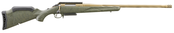 Ruger 46944 American II Predator Full Size 270 Win 4+1 22" Burnt Bronze Cerakote Spiral Fluted Threaded Barrel & Alloy Steel Receiver w/Picatinny Rail, Green Splatter Adj LOP Synthetic Stock