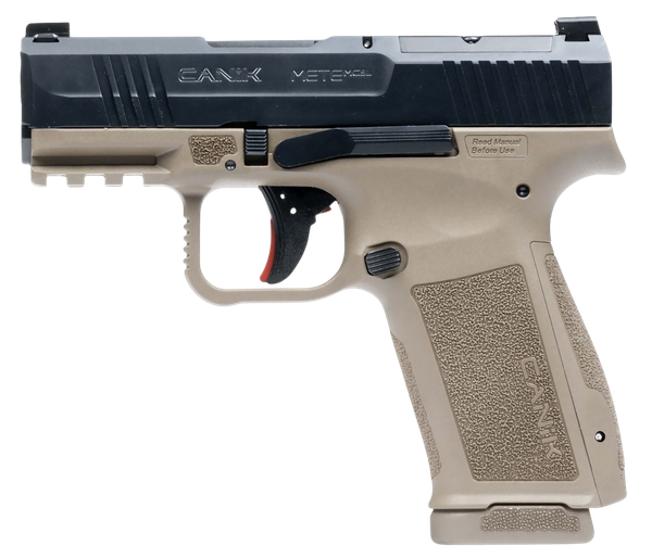 Canik HG7884CABD-N Mete MC9L *CA Compliant 9mm Luger 10+1 3.18" Black Steel Barrel, Black Nitride Steel Serrated Slide, Flat Dark Earth Polymer Frame w/Picatinny Rail, Interchangeable Backstrap Grip