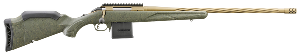 Ruger 46941 American II Predator Full Size 6mm ARC 10+1 22" Burnt Bronze Cerakote Spiral Fluted Threaded Barrel & Alloy Steel Receiver w/Picatinny Rail, Green Splatter Adj LOP Synthetic Stock
