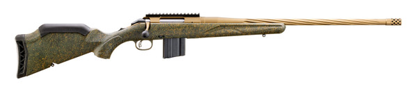 Ruger American II Predator 6mm ARC, 22" Barrel, 10+1, Green Splatter Synthetic / Burnt Bronze Cerakote