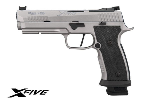 Sig Sauer P320 XFIVE SXG 9mm Luger, 5" Barrel, 10+1, Stainless Bead Blast
