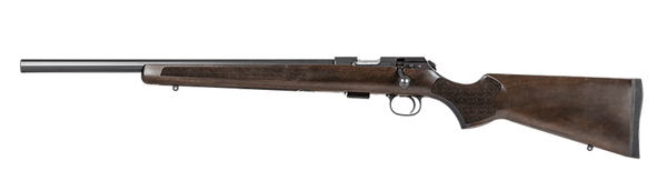 CZ-USA 02392 457 Varmint 22 LR 5+1 20.50" Black Nitride Heavy Barrel, Black Nitride Stainless Steel Grooved Receiver, Wood Stockn Left Hand