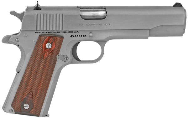 Colt Mfg 1911 Government .38 Super, 5" Barrel, 9+1, Stainless