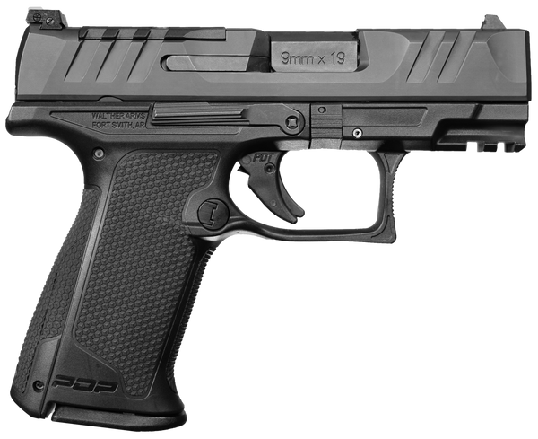 Walther Arms 2849313 PDP F-Series 9mm Luger 15+1 3.50" Black Steel Barrel, Black Optic Ready/Serrated Slide, Black Polymer Frame w/Picatinny Rail, Black Performance Duty Texture Grips, Ambidextrous