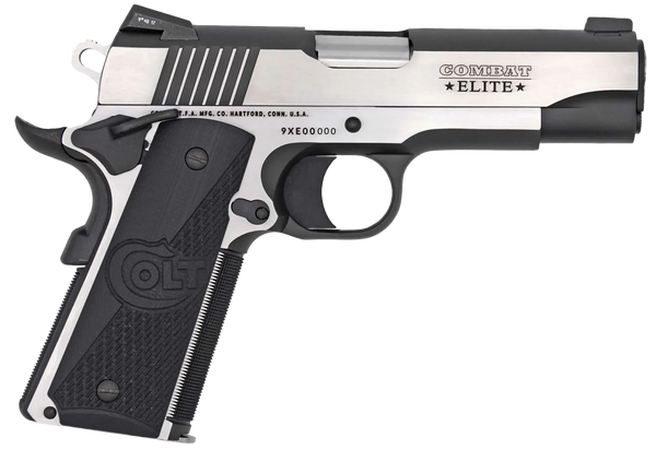 Colt Mfg Combat Elite Commander 9mm Luger, 4.25" Barrel, 8+1, Stainless
