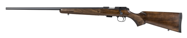 CZ-USA 02390 CZ 457 American Full Size 22 LR 5+1 24" Black Nitride Black Nitride Steel Receiver Turkish Walnut Fixed American Style Stock Left Hand