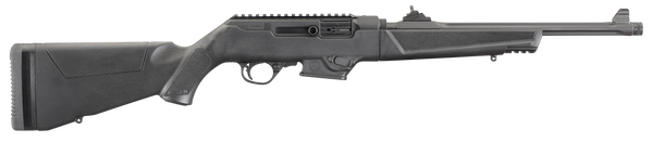 Ruger 19100 PC Carbine  9mm Luger 17+1 16.12" Threaded/Fluted Barrel, Type III Hard Coat Anodized Aluminum Alloy Receiver, Synthetic Stock, Optics Ready