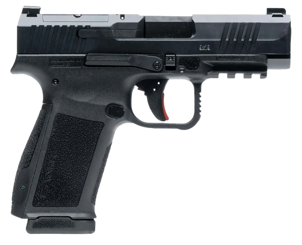 Canik HG7883N Mete MC9LS Sub-Compact Frame 9mm Luger 17+1 3.64" Black Steel Barrel, Black Nitride Serrated Steel Slide, Black Polymer Frame w/Picatinny Rail, Interchangeable Backstrap Grip