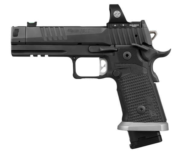 Sig Sauer P211 GTO 9mm Luger, 4.4" Barrel, 21+1, Stainless / Nitron
