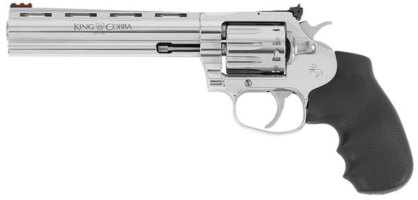 Colt Mfg KCOBRA22-SP6RFO King Cobra Target 22 LR 10rd 6" Stainless Steel Barrel, Cylinder & Frame, Black Hogue Overmolded Grips