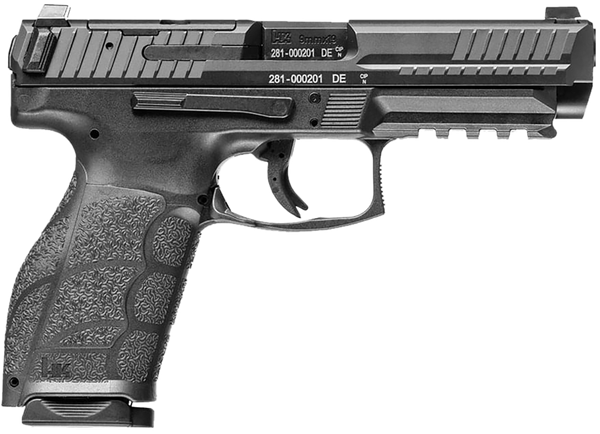 HK 81001057 VP9A1 K Compact 9mm Luger 15+1 4.09" Black Steel Barrel, Black Steel Optic Ready/Serrated Slide, Black Polymer Frame w/Picatinny Rail, Interchangeable Backstrap Grip, Ambidextrous