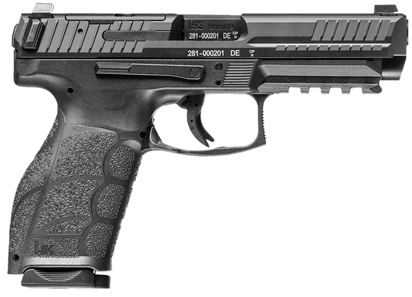 HK 81001064 VP9A1  Full Size 9mm Luger 20+1 4.53" Barrel, Black Steel Optic Ready/Serrated Slide, Black Polymer Frame w/Picatinny Rail, Interchangeable Backstrap Grip, Ambidextrous