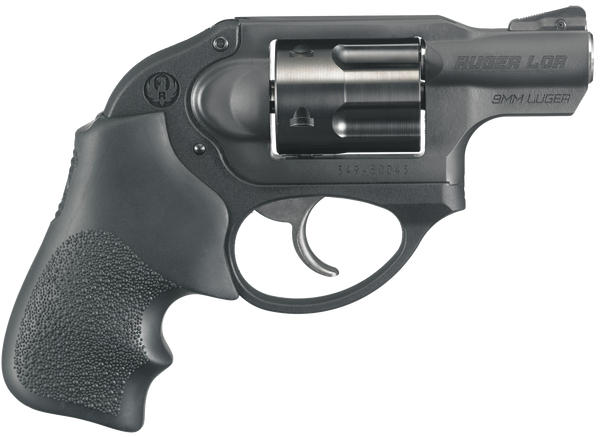 Ruger 5456 LCR  Small Frame 9mm Luger 5rd 1.87" Matte Black Steel Barrel, Black PVD Cylinder, Matte Black Stainless Steel Frame, Black Hogue Tamer Monogrip, Concealed Hammer