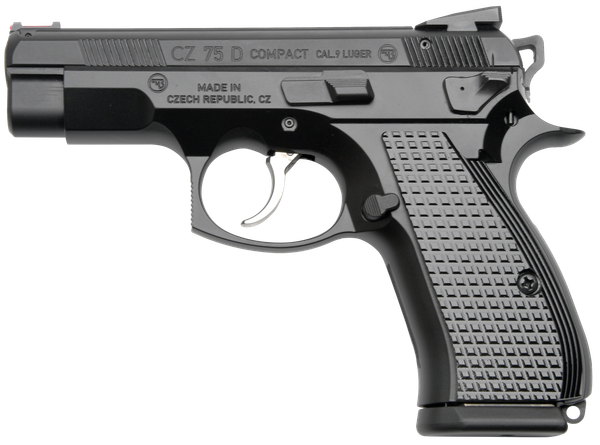 CZ CUSTOM SHOP CZ 75 D PCR Compact Frame 9mm Luger, 3.9" Barrel, 15+1, Black Polycoat