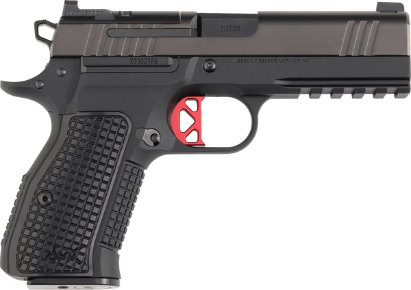 Dan Wesson 92113 DWX  Compact Frame 9mm Luger 10+1 4.95" Black Match Grade Barrel, Black DLC Optics Ready/Serrated Steel Slide, Black Aluminum Frame w/Beavertail Black Textured Aluminum Grip