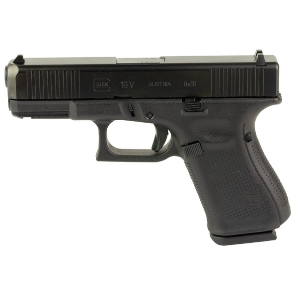Glock 19 V 9mm Luger, 4.02" Barrel, 15+1, Black nDLC 