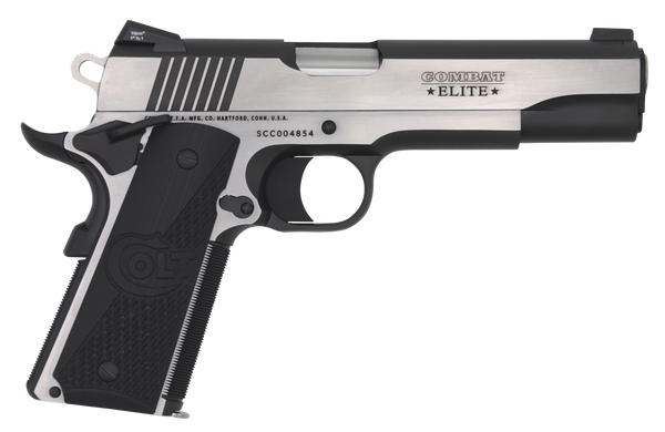 Colt Mfg 1911 Combat Elite Government .45 ACP, 5" Barrel, 8+1, Stainless PVD