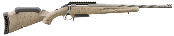 Ruger 46929 American II Ranch Full Size 308 Win 3+1 16.10" Cobalt Cerakote Spiral Fluted Threaded Barrel & Alloy Steel Receiver w/Picatinny Rail, Flat Dark Earth Splatter Adj LOP Synthetic Stock