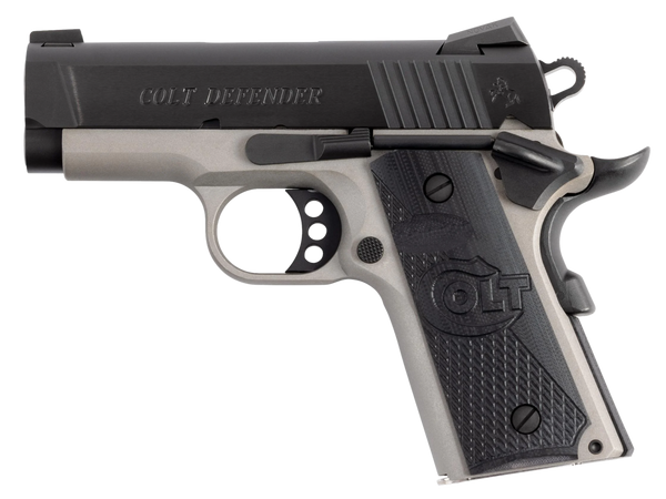 Colt Mfg O7000XETT Defender  45 ACP 7+1 3" Carbon Steel Slide, Aluminum Frame w/Beavertail, G10 Grip