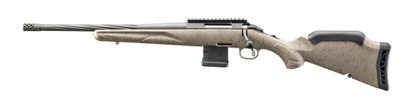 Ruger American II Ranch LH 5.56 NATO, 16.1" Barrel, 10+1, Flat Dark Earth Splatter Synthetic / Cobalt