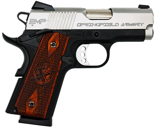 Springfield Armory 1911 EMP 9mm Luger, 3" Barrel, 9+1, Black Hardcoat Anodized