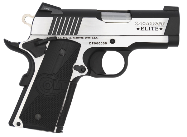 Colt Mfg Combat Elite Commander .45 ACP, 3" Barrel, 8+1, Stainless / Matte Black PVD