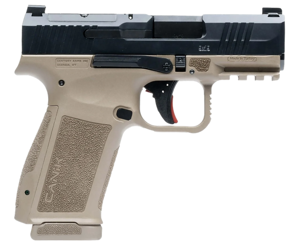 Canik HG7882BDN Mete MC9L Sub-Compact Frame 9mm Luger 17+1 3.18" Black Steel Barrel, Black Nitride Serrated Steel Slide, Flat Dark Earth Polymer Frame w/Picatinny Rail, Interchangeable Backstrap Grip