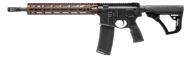 Daniel Defense 0219104238047 M4A1 RIII 5.56x45mm NATO 14.50" 30+1, Black Rec/Furniture, OEM Stock & Grip, 12.50" FDE M-Lok Handgaurd, Ambi Controls, Pinned & Welded Flash Hider